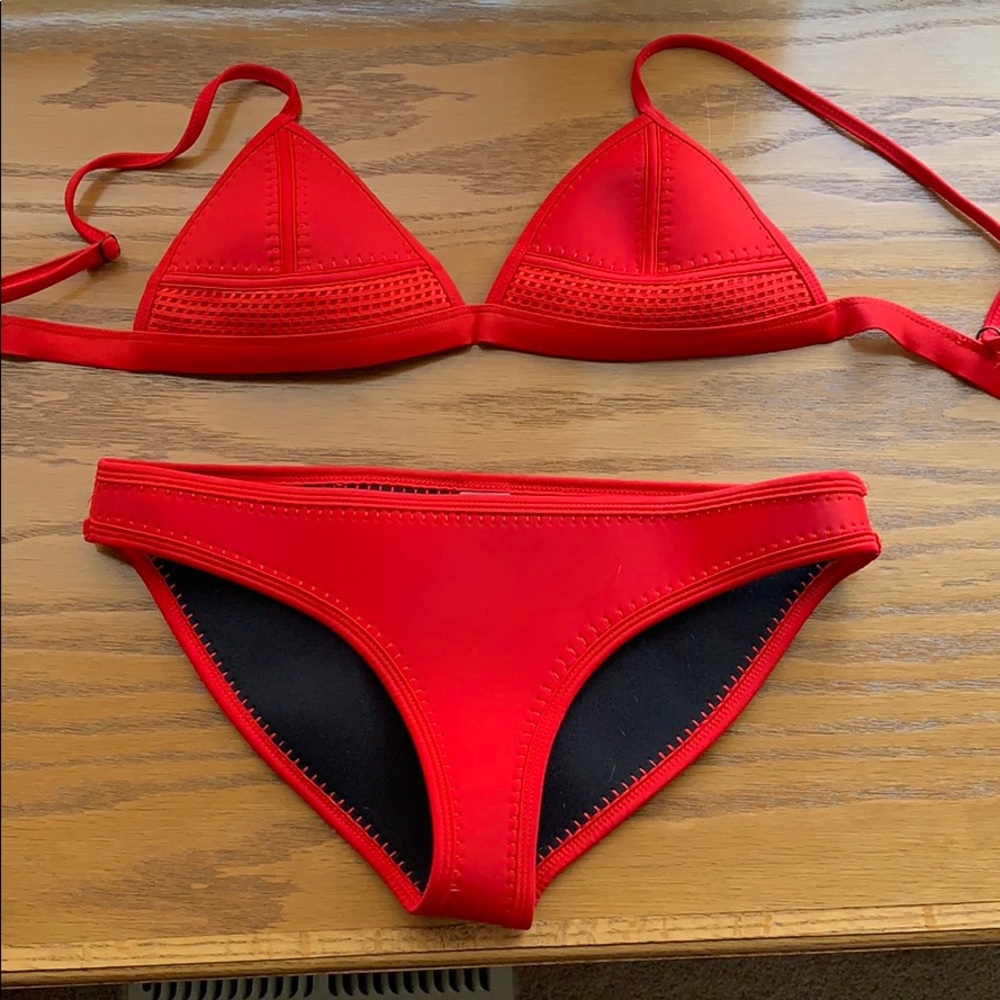 Red Neoprene Swimsuit